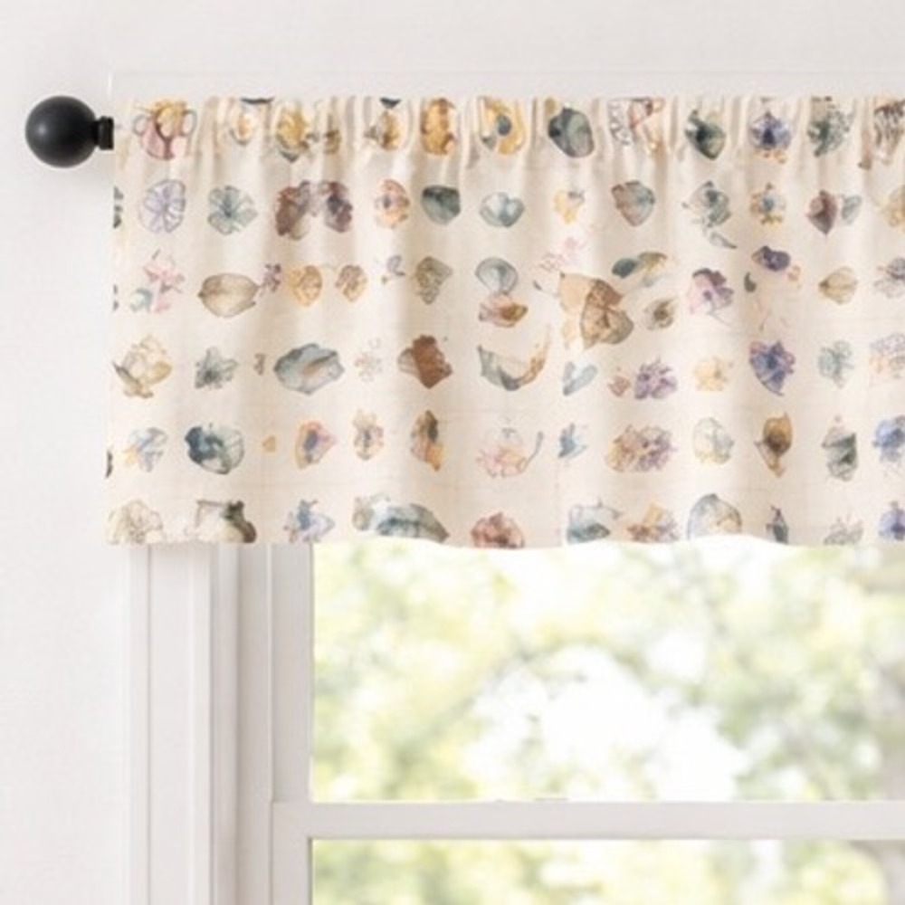 Waverly Home Fashions Botanical Valance Cotton Floral Butterfly Vintage USA GW1